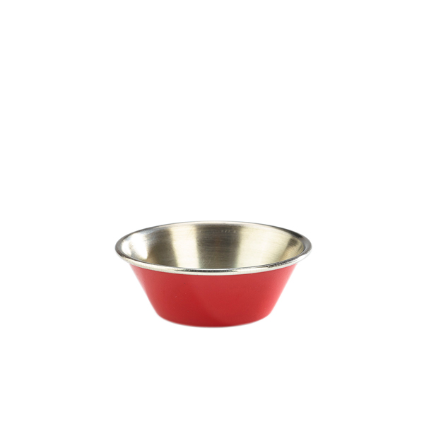 2.5 oz Genware NEV-RAMST2R Stainless Steel Ramekin Red