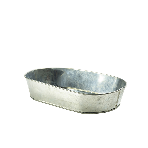 Galvanised Steel Serving Platter 24X15cm