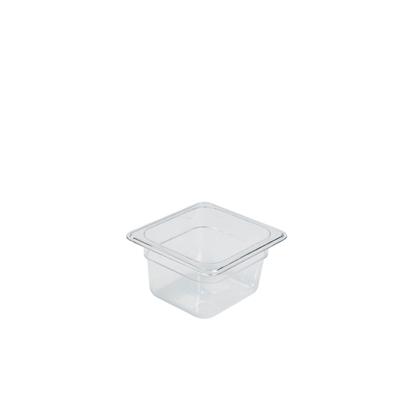 1.6L Vogue 1/4 Gastronorm Container Made of Clear Polycarbonate 