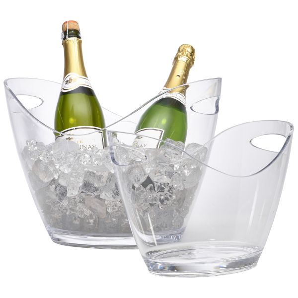 Clear Plastic Champagne Bucket Large