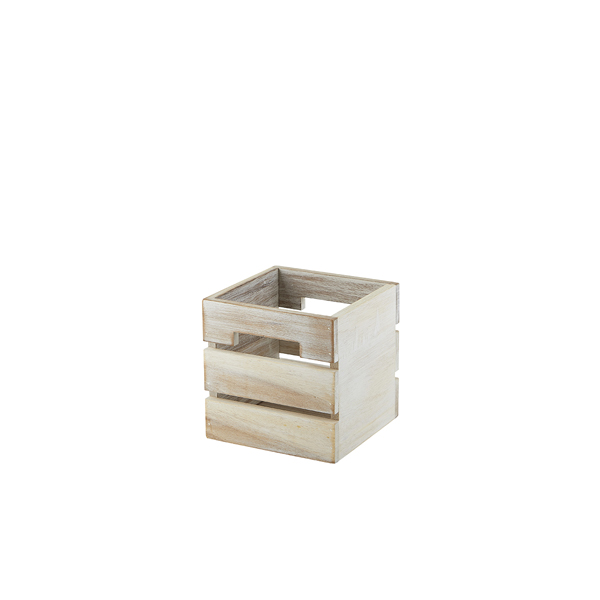 Genware White Wash Acacia Wood Box/Riser 15cm